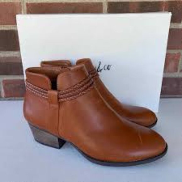 Style & Co. Womens Fellicity Faux Leather Ankle Brown Cognac Booties sz 7.5 EUC - Picture 14 of 14